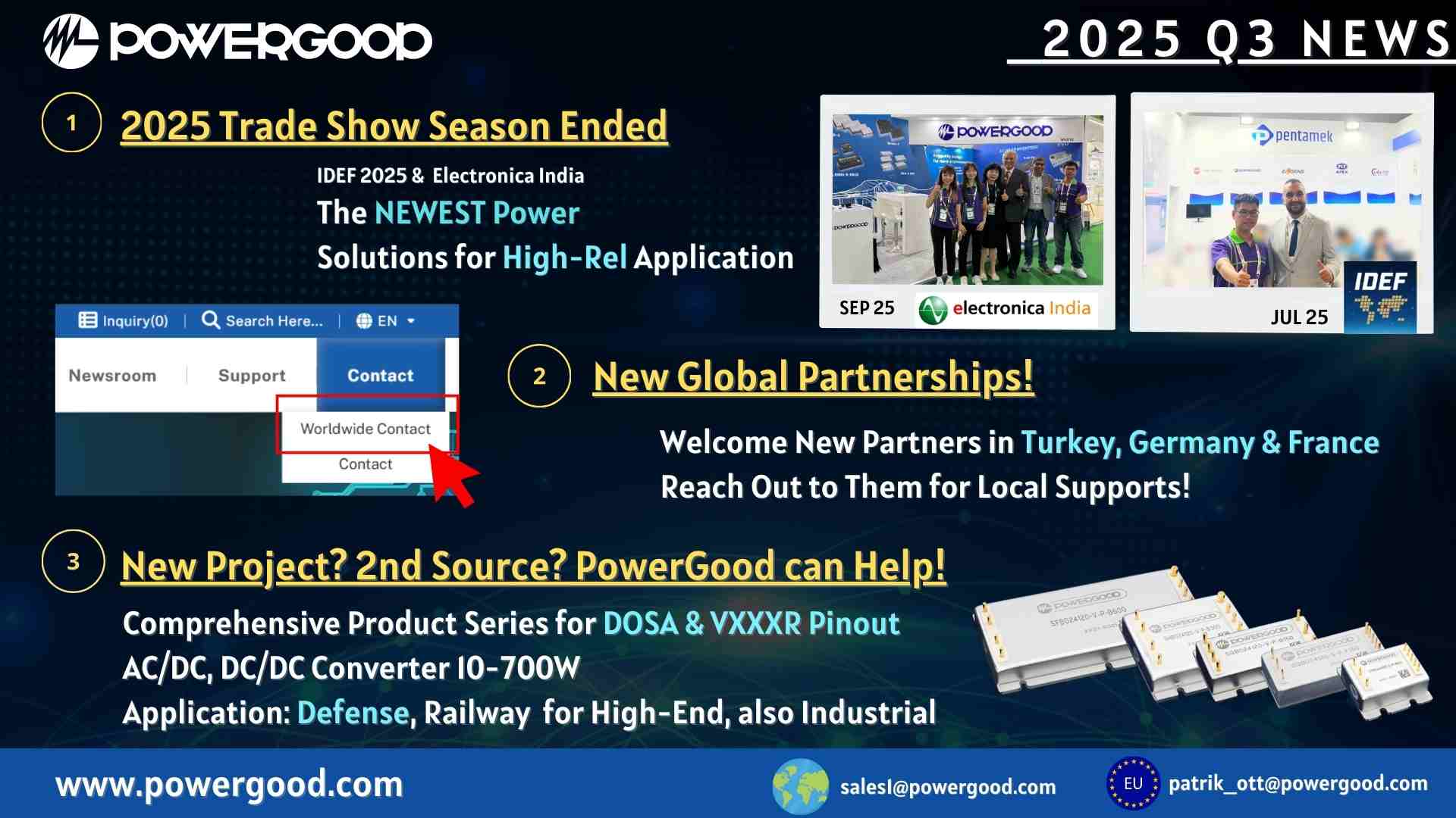 2025 Q3 News: Trade Show Seasons Ended ＆ Determination to High-End Power Supply