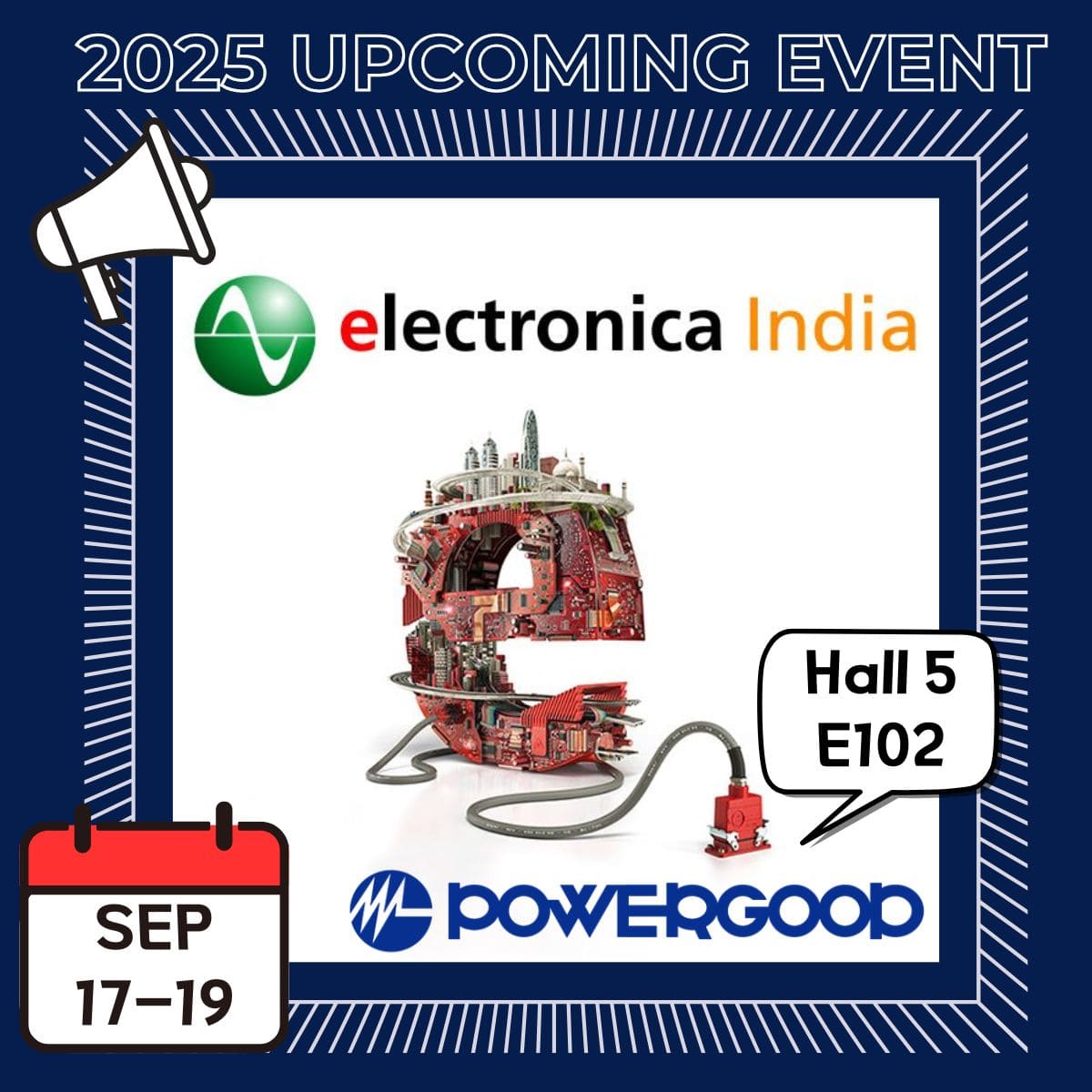 Upcoming Events: Electronica India 2025 in SEP 17-19